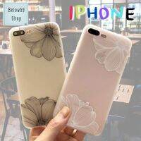 เคสซิลิโคนไอโฟนสกรีนลายเส้นดอกไม้ สีขุ่น แบบนิ่ม 6plus 7/8plus Xs XR 11 11pro 12 12 pro 13 13 pro เคสไอโฟนครบรุ่น #1002