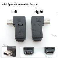 1/2/5pcs Mini USB 5pin elbow male to female 90 degree adapter M to F Left and right angle Extended adapter converter connector YB23TH