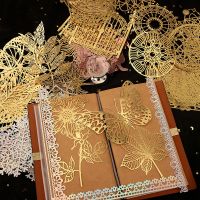 10 pcs Diy Scrapbooking paper Bronzing Lace Decoration paper Hollow Card Collage material lomo cards DIY hand made craft paper  Scrapbooking