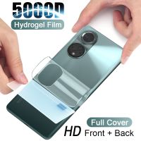 【Unbreakable】ฝาครอบฟิล์ม Hydrogel สำหรับ Honor 50 60 30 20 Nova 9 Pro X10 9X 8X สำหรับ Huawei P30 P40 P50 Lite Pro กลับฟิล์ม