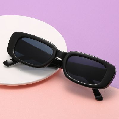 ❀▪☋ Fashion Black Square Sunglasses Woman Luxury Brand Small Rectangle Sun Glasses Female Gradient Clear Mirror Oculos De Sol