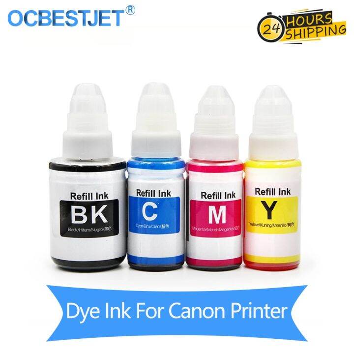 Refill Dye Ink For Canon GI-490 GI-790 GI-890 For Pixma G1000 G1100 ...