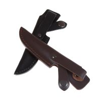 、‘】【 Top Quality Fixed Blade Straight  Holder Outdoor Tool Belt Loop Hunt Multi Holster Carry Sheath Leather Scaard