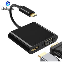 Type C เป็น Hdmi เข้ากันได้ Vga 2-In-1อะแดปเตอร์ Usb C เป็น Hdmi เข้ากันได้4พัน Vga 1080จุดแปลงสำหรับโทรศัพท์คอมพิวเตอร์โน๊ตบุ๊ค