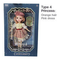 202112 Inch 31cm Bjd Doll 23 Movable Joints 16 Makeup Dress Up 3D Eyes for Baby Girls Birthday Gift New