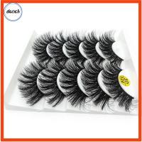 DANCH SKONHED 5 Pairs ผู้หญิง ปุย Wispy Flared Crisscross ขนตาปลอม 3D Faux Mink Hair ต่อขนตา