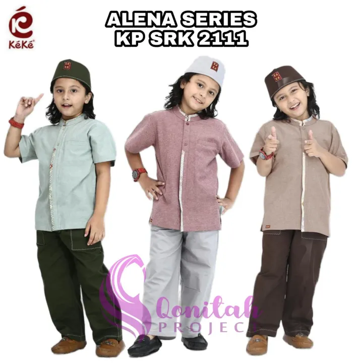 Qonitah Project KP SRK 2111 Alena Series Baju Koko Anak Keke Busana