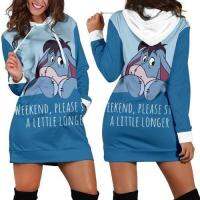 T005 Eeyore Winnie พิมพ์ทั้งหมดเสื้อฮู้ดดี้กันหนาวสำหรับผู้หญิง