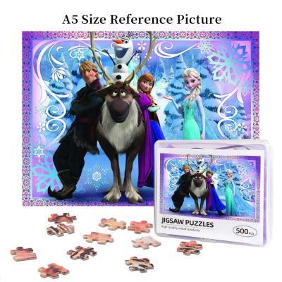Disneys Eiskönigin Wooden Jigsaw Puzzle 500 Pieces Educational Toy Painting Art Decor Decompression toys 500pcs