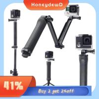 HONEYDEWD สำหรับ Osmo action มือถือขยายได้ สำหรับ GoPro 11/10/9/8/7/6 ด้ามจับแบบลอย ขาตั้งกล้องสามขา ไม้เซลฟี่ แขน3ทาง