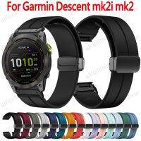 ✇ Silikonowe magnetyczne składane pasek z klamrą dla Garmin Descent mk2i/2 opaska Smartwatch Tactix 7 Pro Delta Enduro 2 D2 Delta PX Bracele