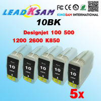 【100%-New】 5ชิ้นเข้ากันได้ตลับหมึกสีดำเข้ากันได้สำหรับ C4844A Hp10สำหรับ10 Designjet 100 500 800 1200 2600 K850เครื่องพิมพ์