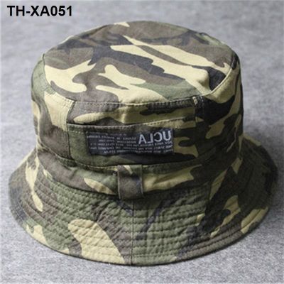 Korean version of camouflage fisherman hat men and women outdoor sun visor sunscreen basin double-sided wearing casual cloth
