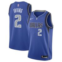 เสื้อผ้าบอลที่นิยมมากที่สุด เสื้อบาสเกตบอล NBA เกรดดีที่สุด Kyrie Irving Royal Dallas Mavericks 2022/23 Swingman Jersey รับประกันคุณภาพ100