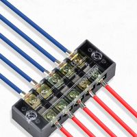 Holiday Discounts Dual Row Strip Screw Terminal Block Fixed Wiring Board Wire Connector TB-1503/TB-1506 15A TB-2503/TB2506 25A