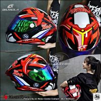 หมวกกันน็อคเต็มใบ Bilmola Masked Rider หมวกกันน็อก รองรับบลูทูธ นวมถอดซักได้ แถมฟรีสายรัดหมวก