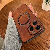 Floveyoo เคสแม่เหล็กหนังหัวกวางการ์ตูนสัตว์สำหรับ Magsafe IPhone 14 13 12 11 Pro Max XS XR Xi 14Pro มือถือ Mac ปลอดภัยฝาหลัง