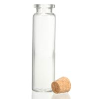 10 Pcs 20ml Mini Clear Wishing Bottle With Cork Home Decor With Cork Transparent Message Glass Vial Little Glass Jars Pendants