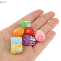 TANG 5ชิ้น1:12ตุ๊กตาจำลองขนาดเล็กเรซิ่นโยเกิร์ตกล่องอาหารบ้านตุ๊กตา