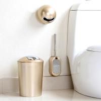 Golden Nordic Creative Wall-mounted Toilet Brush Paper Holder Trash Can Waste Bins Bathroom Accessories Sets