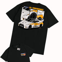 KARIMAKE Kaos Baju Mobil NISSAN SKYLINE R35 LB SILHOUETTE LIBERTY WALK - V2 HITAM, L