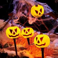 Halloween Jack-o-lantern Solar Energy Charge Lamp Outdoor Waterproof Garden Yard Landscape Decoration Light Fest Pumpkin Lamp