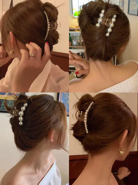 ENSHS fashion Korean hair clamp clip for women Pearl catch clip temperament versatile hair accessories | Lazada PH ENSHS fashion Korean hair clamp clip for women Pearl catch clip temperament versatile hair accessories | Lazada PH