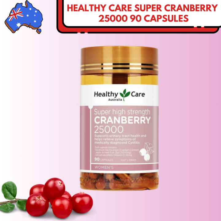 Cranberry Healthy Care Super Cranberry 25000mg 90 เม็ด นำเข้าออสเตรเลีย