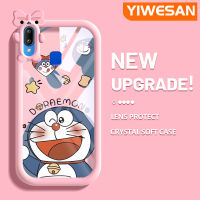 YIWESAN เคสสำหรับ VIVO Y91,Y95 Y91i การ์ตูนน่ารักโดราเอมอนมอนมอนน้อยมอนสเตอร์เคสนิ่มทนต่อการเสียดสีเคสโทรศัพท์โปร่งใสฝาครอบป้องกันเลนส์กล้องถ่ายรูปซิลิกาเจล TPU