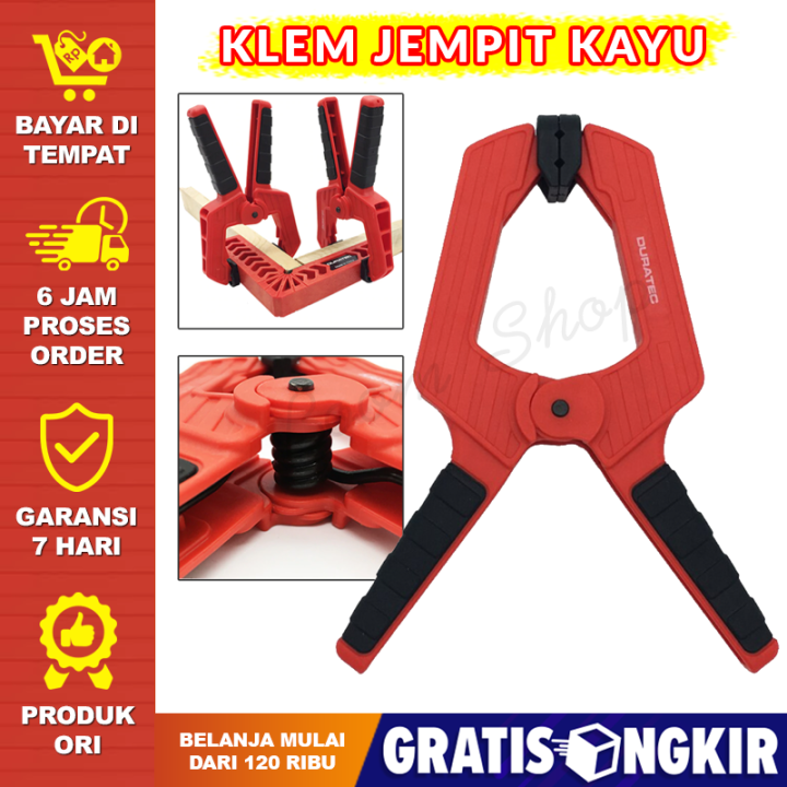 Clamp Penjepit Kayu Klem Jepit Duratec Klip Jepit Kayu Spring Clamp Strong Wood Carpenter Inch