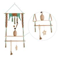 Boho M Acrame ชั้นวาง M Acrame Hangings ผนังพืชตกแต่งชั้นวางโบฮีเมียนชั้นวางตกแต่งเหมาะสำหรับห้องครัวห้องน้ำการจัดเก็บบ้าน