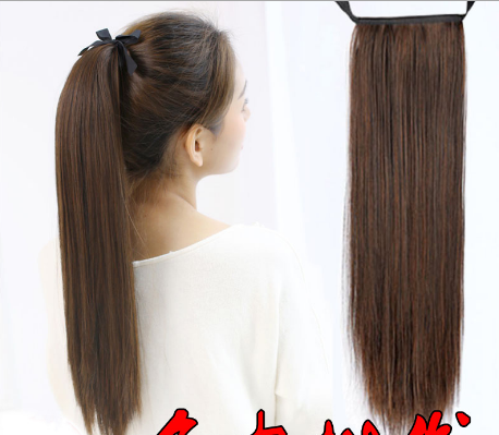 แฮร์พีชหางม้าแบบผูก-สีดำธรรมชาติ-ยาว-45-cm-งานเกรดพรีเมียม