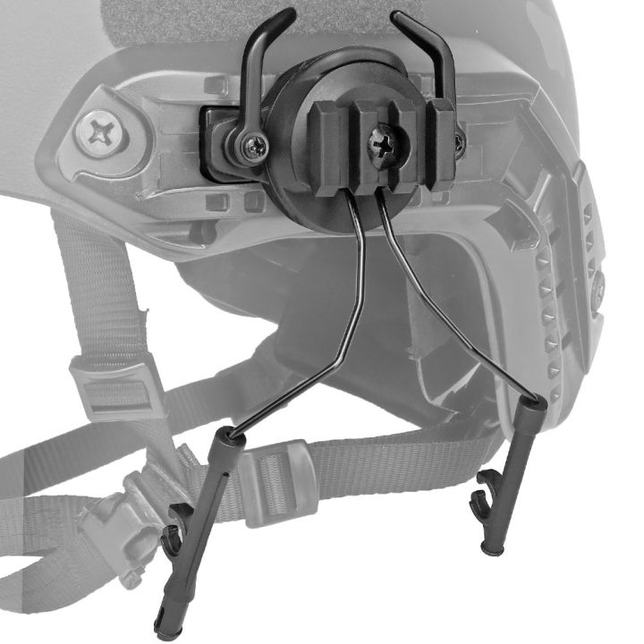 ขายตรงจากโรงงานยุทธวิธีหมวกกันน็อคอุปกรณ์เสริมหูฟังแตรที่รองรับหูฟัง-19-21mm-รางหมุนได้