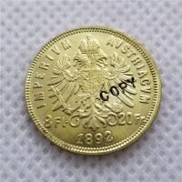 【Free-delivery】 Paper Bag Shop 1892ออสเตรีย-Habsburg 4 Florins/ 10 Francs - Franz I COIN