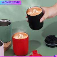 KLOMKZ 220มล. แก้วกาแฟขนาดเล็ก สีทึบทึบ ป้องกันการรั่วซึม ขวดหุ้มฉนวน คุณภาพที่ดี เหล็กไร้สนิม กระติกน้ำสูญญากาศรถยนต์ การเดินทางการเดินทาง