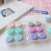 6 Pairs Candy Color Contact Lens Case Cosmetic Contact Lens Display Leak proof Big Box Women Travel Eye Lens Box Set Storage Box