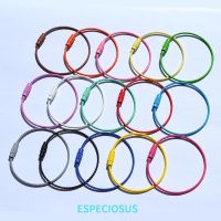 Key Chain Parts Multi Color Painted Alloy Key Ring Cable Loop Screw Lock Bracelet Making Departments DIY Jewelry Accessories