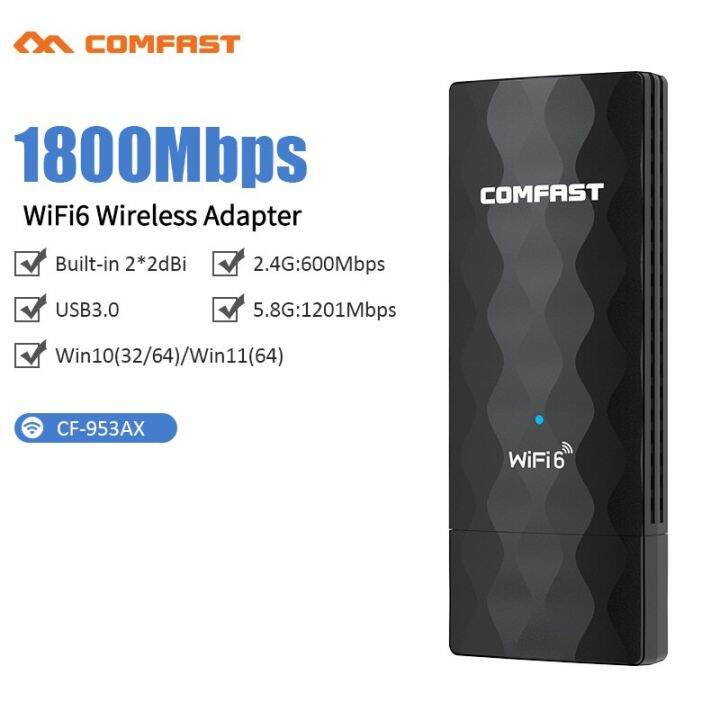 COMFAST CF-951AX Wifi6 1800Mbps อะแดปเตอร์ USB 2.4G & 5G การ์ดเน็ต ...