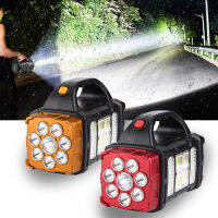 【เรือจากประเทศไทย】Searchlight ไฟฉายแรงสูง ไฟฉาย 76LED+COB Super Solar lights กลางแจ้งแบบชาร์จไฟได้พลังงานสูง สปอตไลท์สปอตไลท์ไฟฉายส่องเฉพาะจุดสว่างเป็นพิเศษ