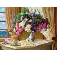 Flowers Adults DIY Cross Stitch 11CT Embroidery Kits Craft Needlework Set Cotton Thread Printed Canvas Home Design