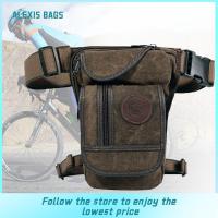 ALEXIS กระเป๋าขี่รถจักรยานยนต์ผ้าใบเข็มขัดสะโพกเอวลดลงกระเป๋าหนังคาดเอวกระเป๋าคาดเอวกระเป๋าคาดต้นขา