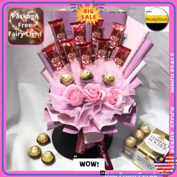 Ready stock) Bouquet Chocolate-hadiah birthday-surprise gift