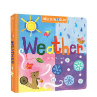 English original picture book Hello world weather cardboard book Hello science small world weather childrens Science Encyclopedia childrens stem enlightenment picture book