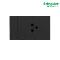 Schneider Electric ชุดสวิตช์ทางเดียว ขนาด 1ช่อง+เต้ารับเดี่ยว 3ขา ขนาด 2ช่อง พร้อมฝาครอบ สีดำ รุ่น AvatarOn A - M3T31_1F_BK+M3T426UST_BK+M3T03_BK สั่งซื้อที่ร้าน PlugOn