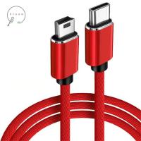 USB สายเคเบิล OTG มินิที-พอร์ต2.0 USB Type C สายเคเบิลซิงโครไนซ์การถ่ายโอนข้อมูล Type-C ไปยังสายมินิ USB USB การส่งสายชาร์จอุปกรณ์เครื่องมือสื่อสารอย่างรวดเร็ว