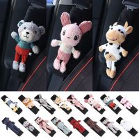 Car Seat Belt Cover Shoulder Strap Pad Harness Cushion Cartoon Safety Adjustable Auto Stopper Buckle Auto Neck Support Protector Seat Covers