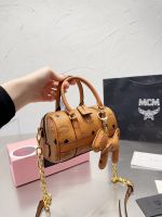 MCM Mini 21ss กระเป๋าหมอน Tali Bahu พิเศษมากขนาด: 18เซนติเมตรแฟชั่นของผู้หญิงกระเป๋าถือ