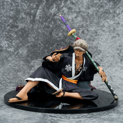 ONE PIECES High17cm Action Figures ของเล่นอะนิเมะ Wano Country Kimono Trafalgar Laws Samurai นั่งกล่อง Figure