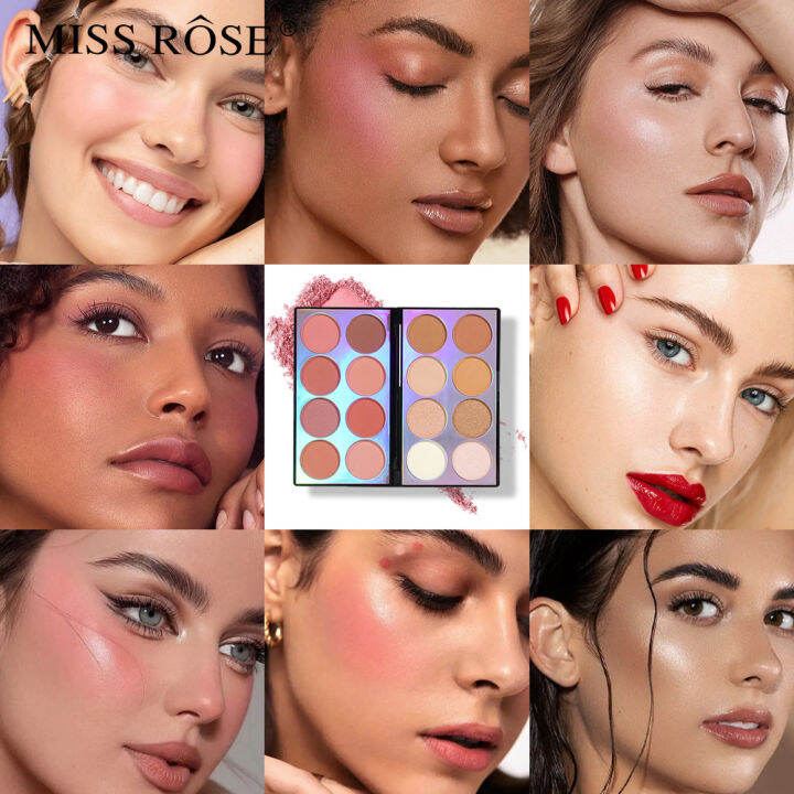 zanker-พาเล็ทปัดแก้มบลัชออน-miss-rose-16สีที่รวมกันเพื่อเพิ่มความกระจ่างใสให้ใบหน้าไฮกลอสสูงจานอายแชโดว์เป็นประกายแร่ธาตุสำหรับใบหน้า-พร้อมในสต็อก