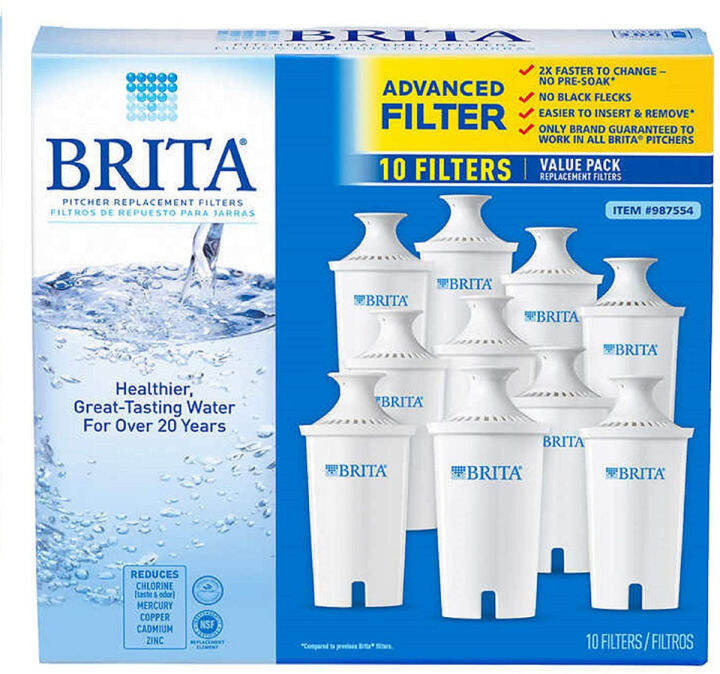 Brita Advanced Pitcher Filter SpecialQuantity Pack (10 Pack Total